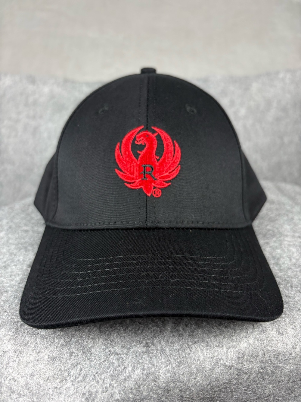 Ruger Black Hat Red Phoenix Logo Adjustable Baseball Cap